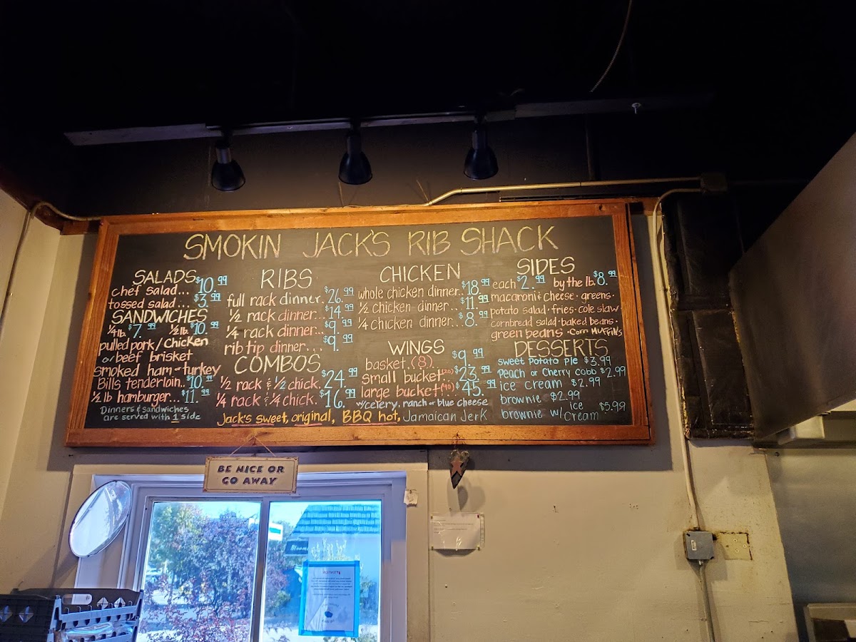 Menu Smokin' Jack's Rib Shack-2