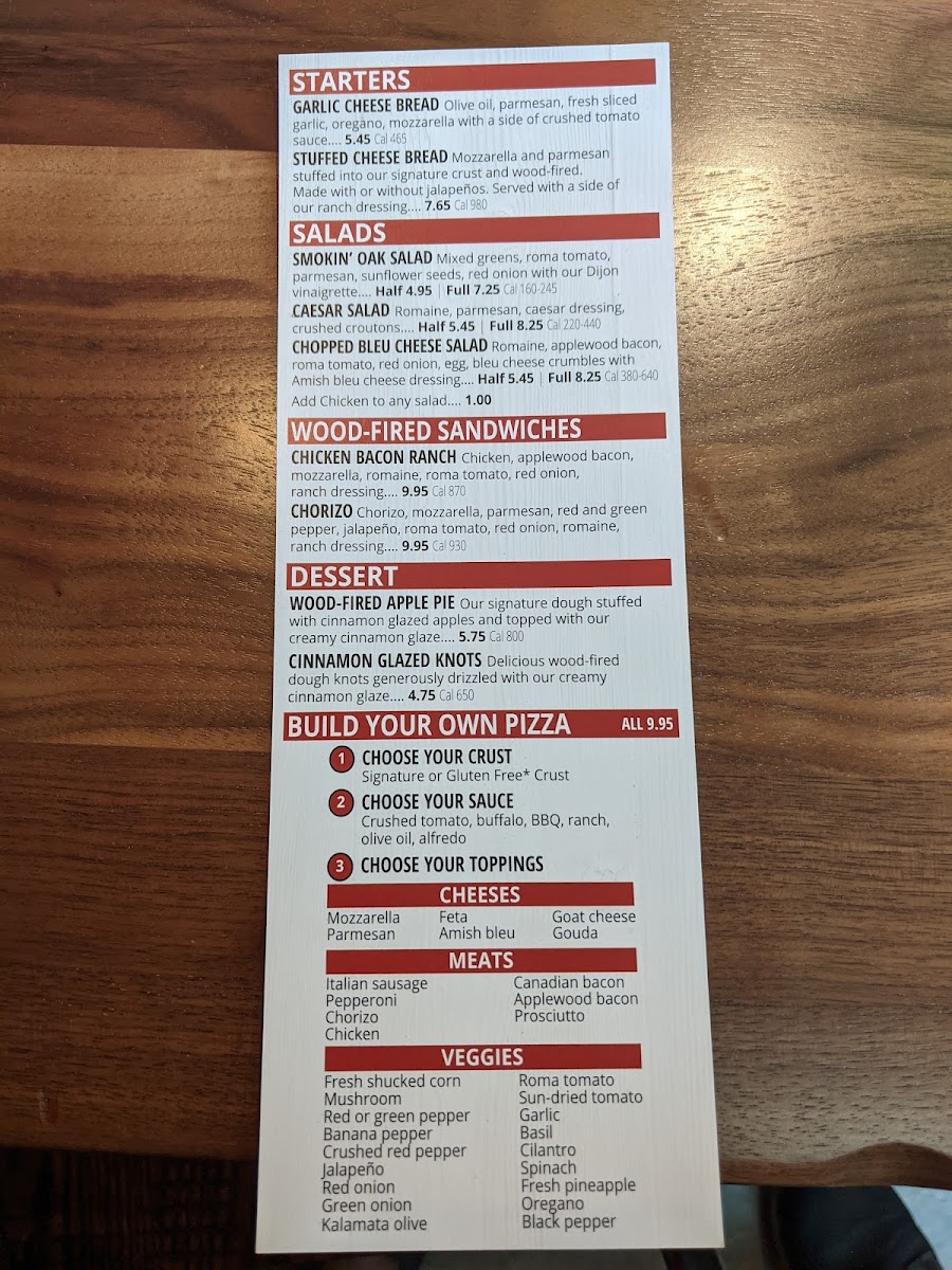 Menu Smokin' Oak Wood-Fired Pizza And Taproom-7
