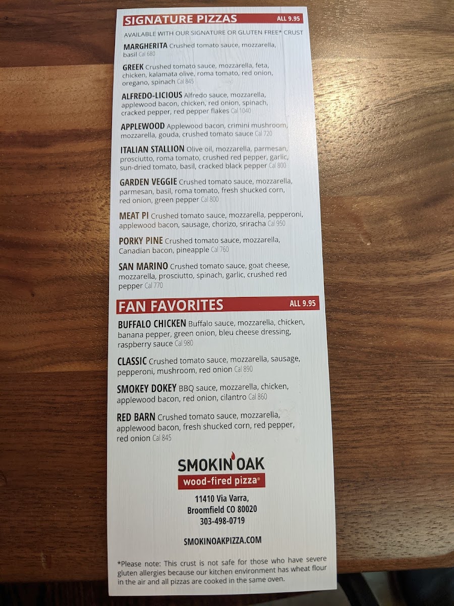Menu Smokin' Oak Wood-Fired Pizza And Taproom-9