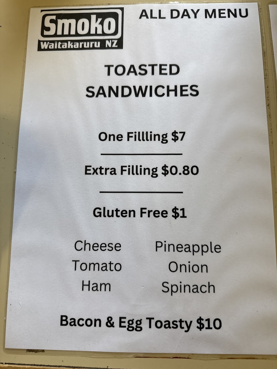Menu Smoko-2