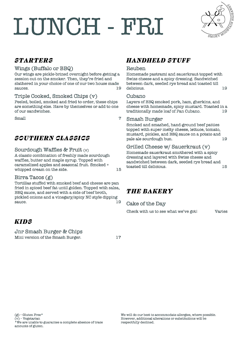 Menu Smoky Mountain Hideaway-3