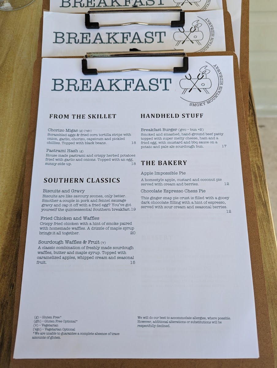 Menu Smoky Mountain Hideaway-4