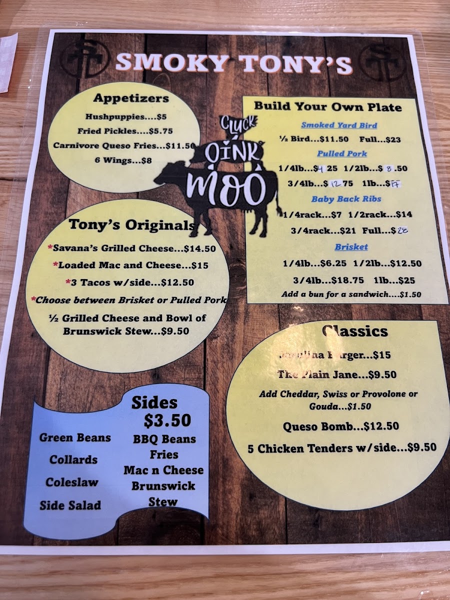 Menu Smoky Tony's Bbq-9