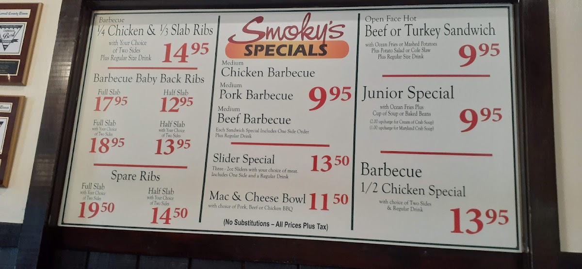 Menu Smoky's Bbq-10