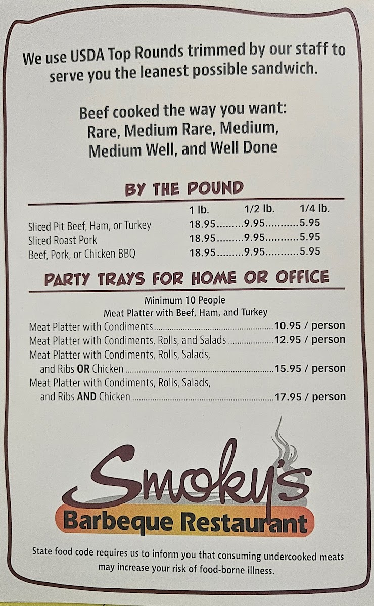 Menu Smoky's Bbq-3