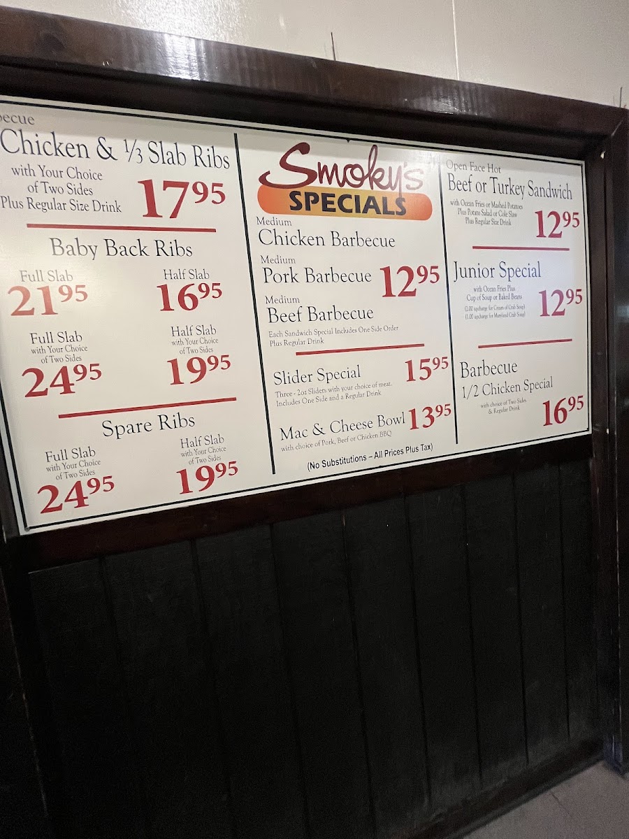 Menu Smoky's Bbq-9