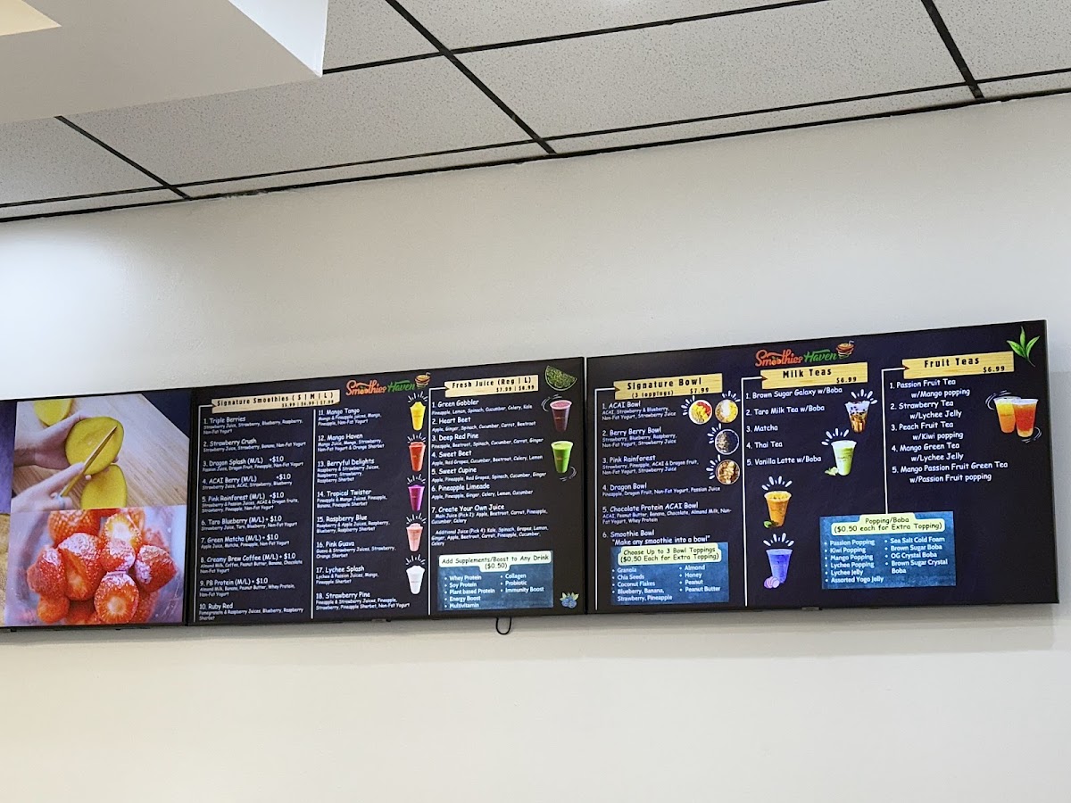 Menu Smoothies Haven-1