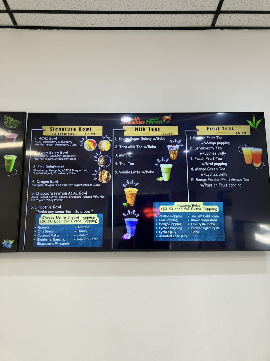 Menu Smoothies Haven-2