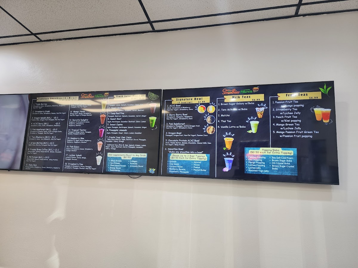 Menu Smoothies Haven-5