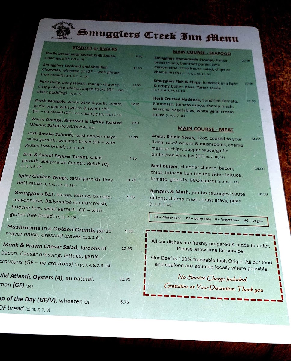 Menu Smugglers Creek Inn-6