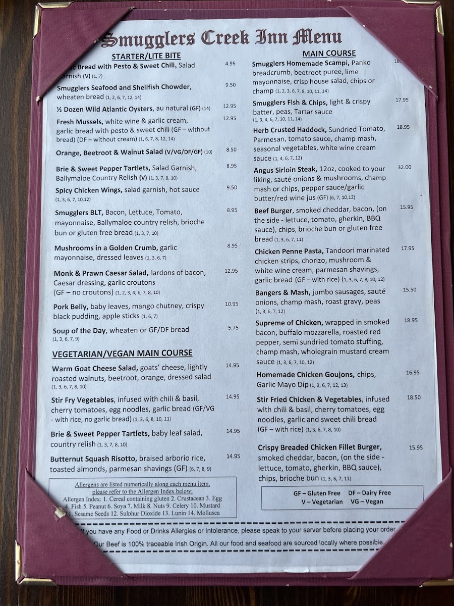 Menu Smugglers Creek Inn-8