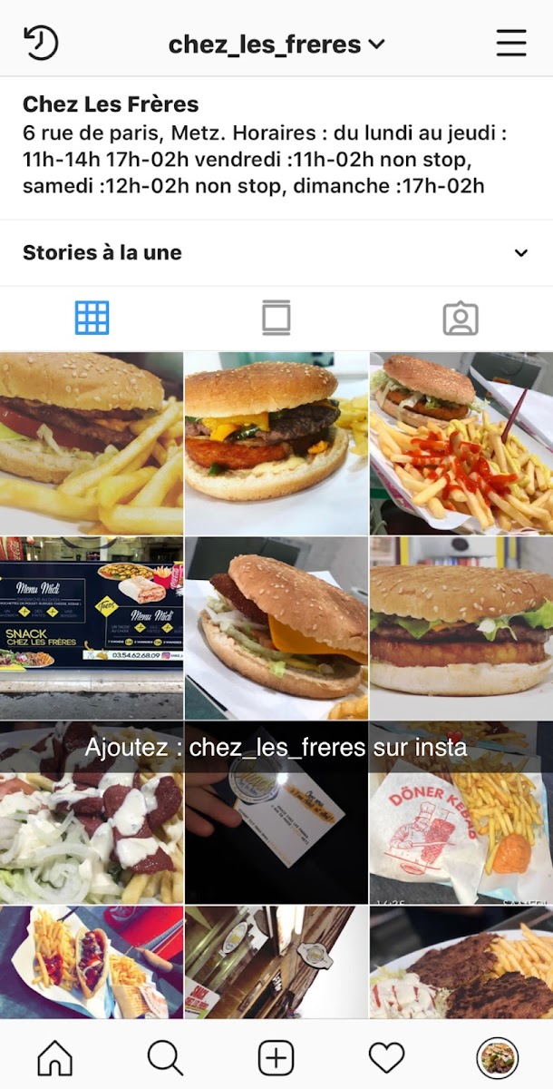 Menu Snack Chez Les Frères-1
