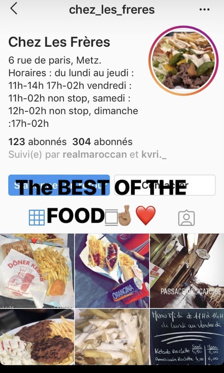Menu Snack Chez Les Frères-2