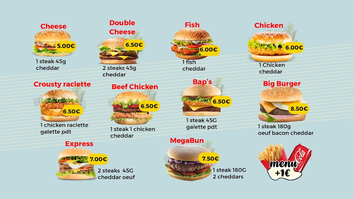 Menu Snack L' Express Pizzas | Burgers | Tacos | Sandwichs |-3