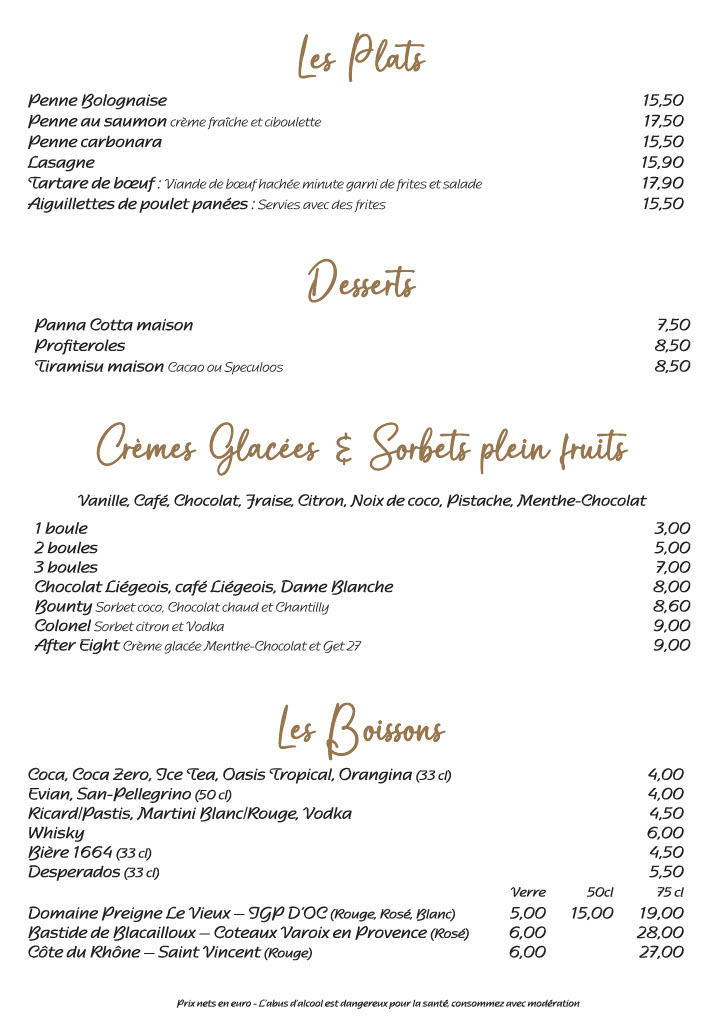 Menu Snack Pizzeria Mick'elly-1