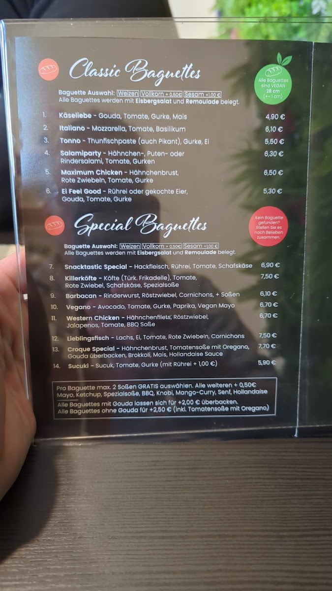 Menu Snacktastic Baguette & Mehr-3
