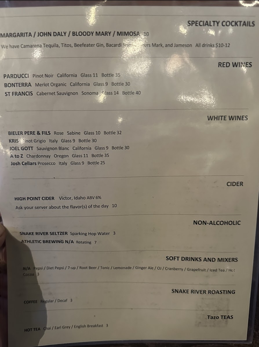 Menu Snake River Brewing-2