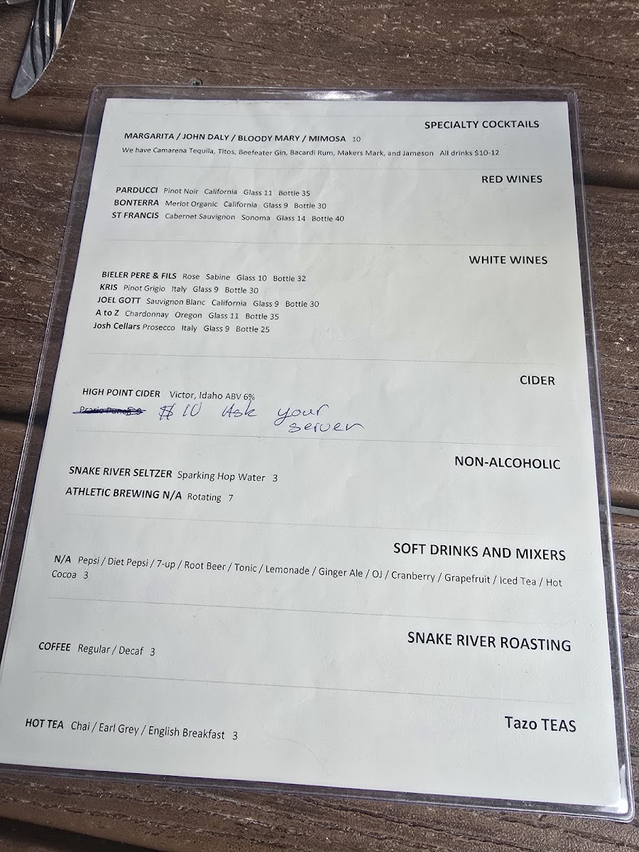 Menu Snake River Brewing-5