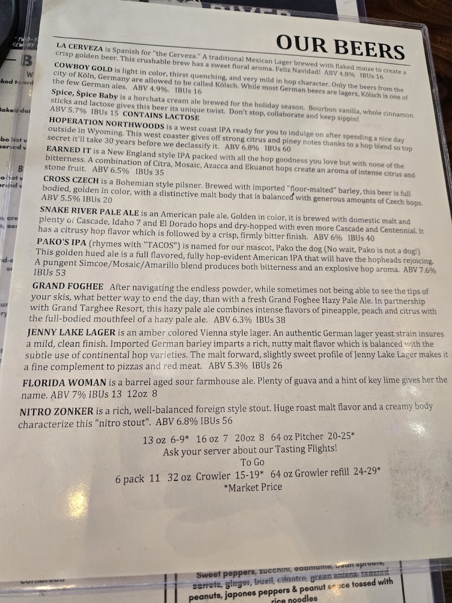 Menu Snake River Brewing-7