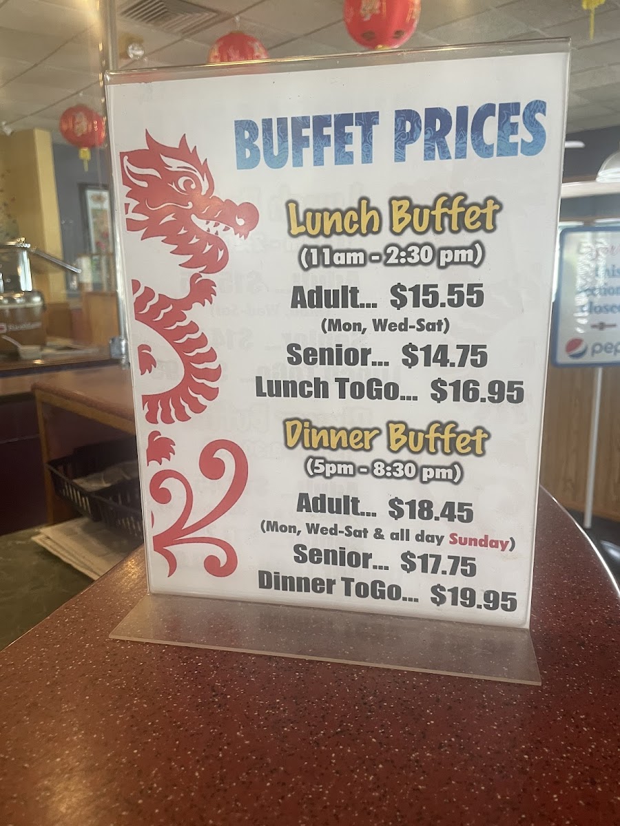 Menu Snap Dragon Asian Buffet-1
