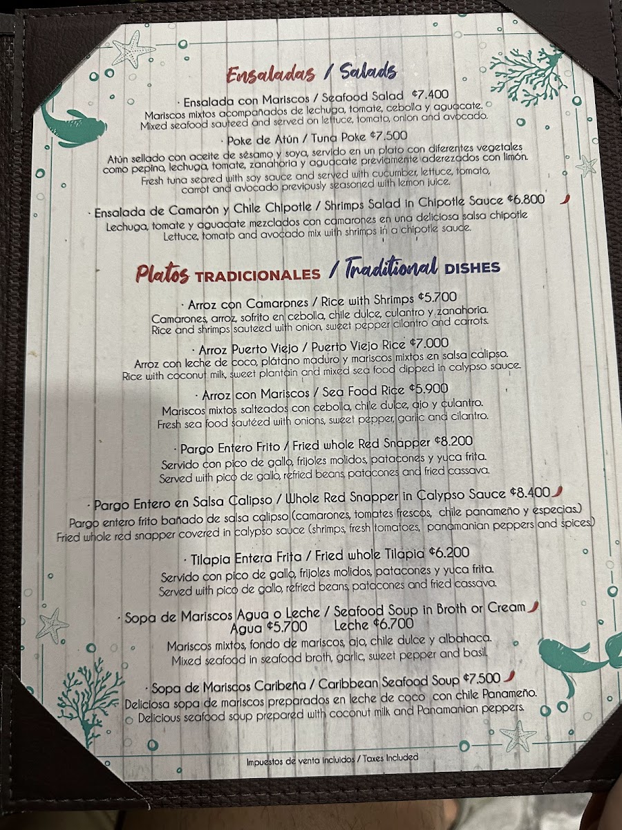 Menu Snappers House-9