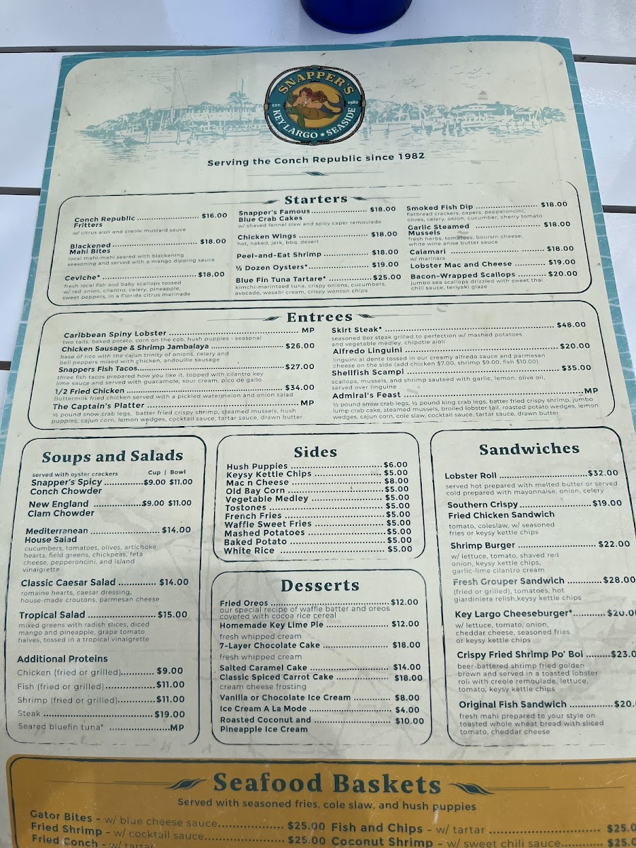 Menu Snappers Oceanfront Restaurant & Bar-3
