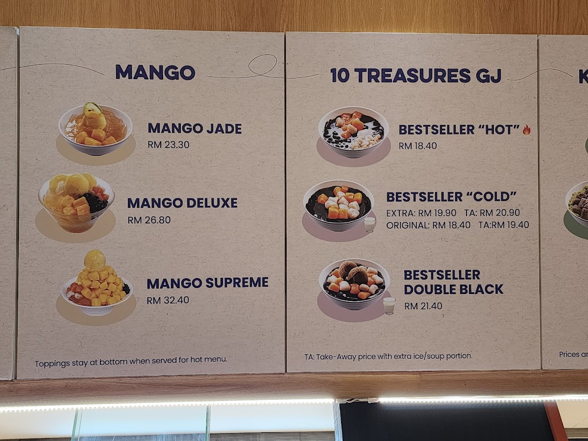 Menu Snowflake Pavilion Kl-8