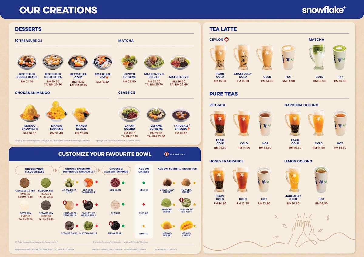 Menu Snowflake Tea House • Kuchai Lama-1