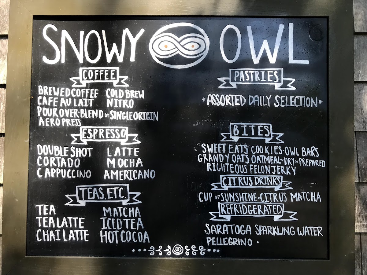Menu Snowy Owl Coffee Espresso Bar-4