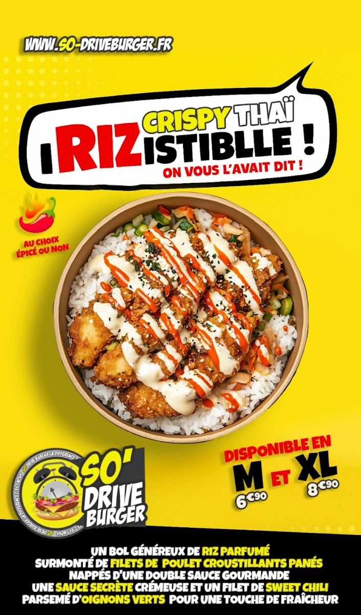 Menu So Drive Burger Marcq En Baroeul-1