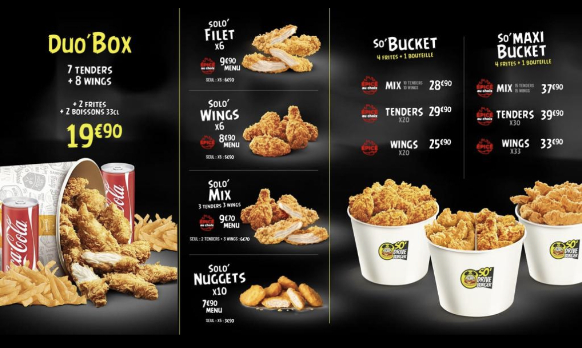 Menu So Drive Burger Marcq En Baroeul-2