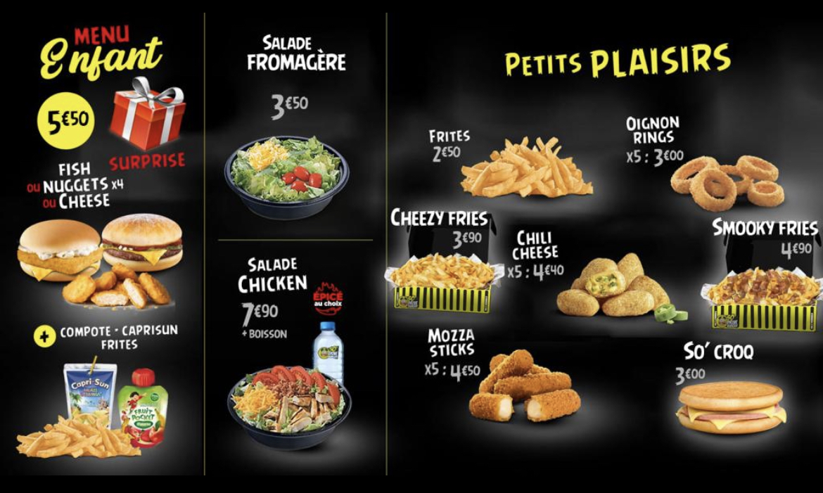 Menu So Drive Burger Marcq En Baroeul-4