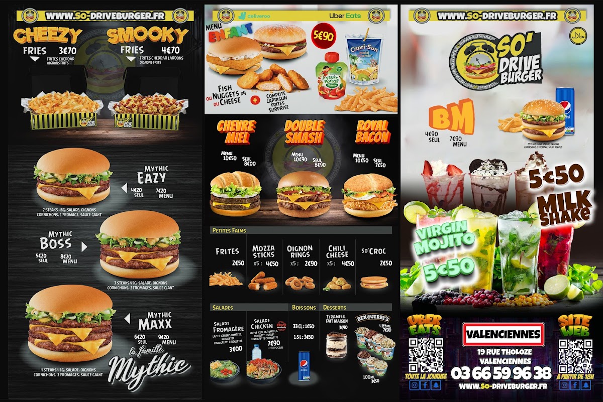 Menu So Drive Burger Valenciennes-1