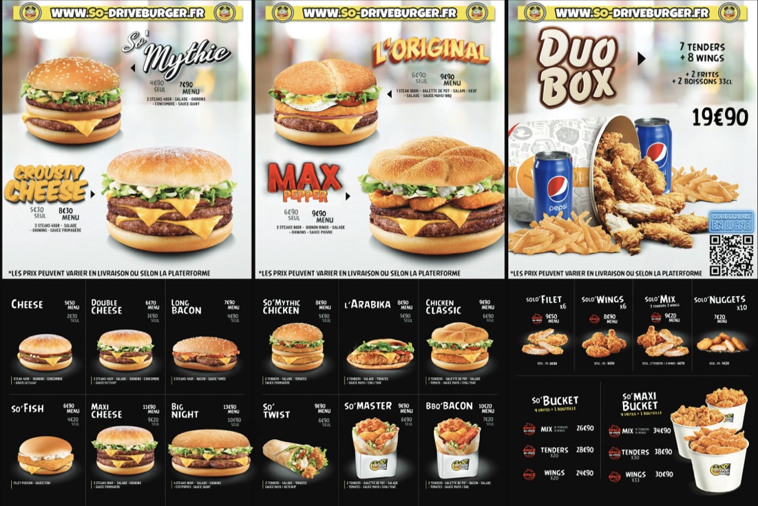 Menu So Drive Burger Valenciennes-3