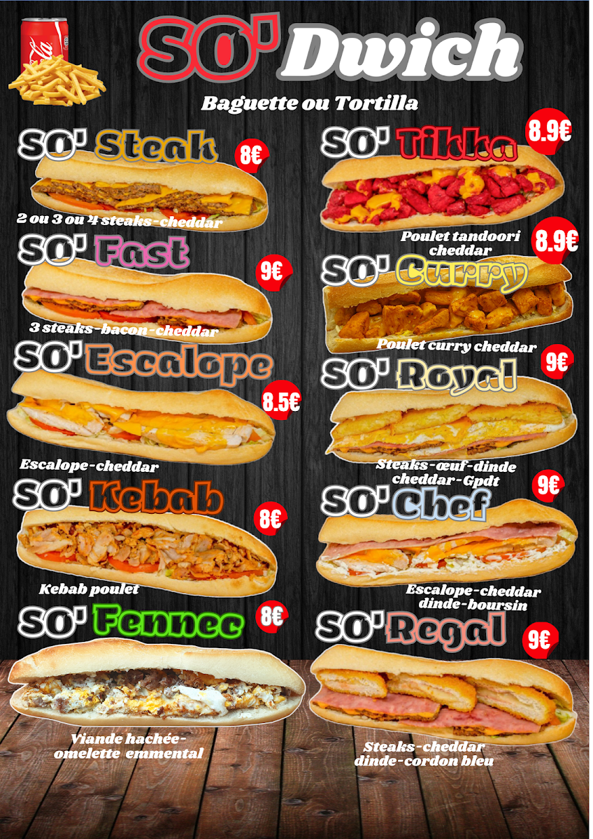 Menu So Food Burgers & Braisé-2