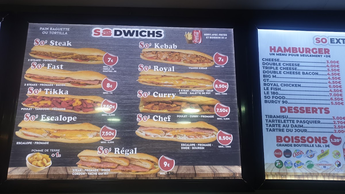 Menu So Food Burgers & Braisé-3