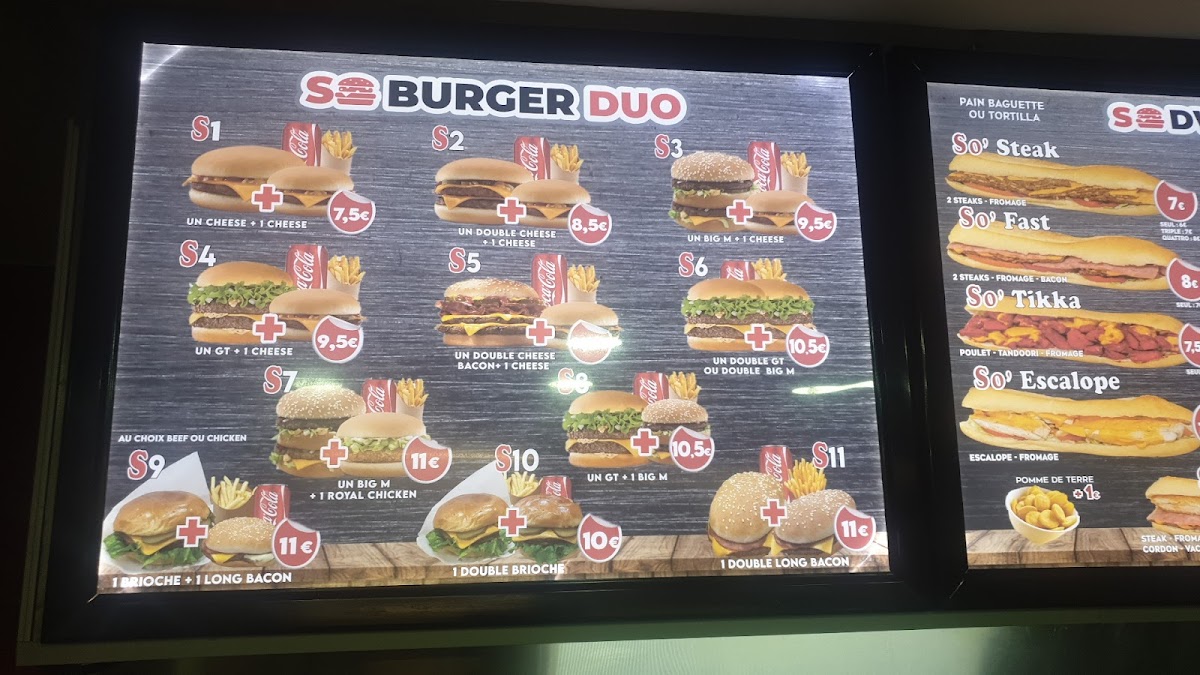Menu So Food Burgers & Braisé-4
