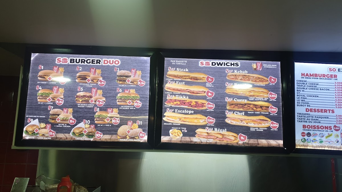 Menu So Food Burgers & Braisé-5