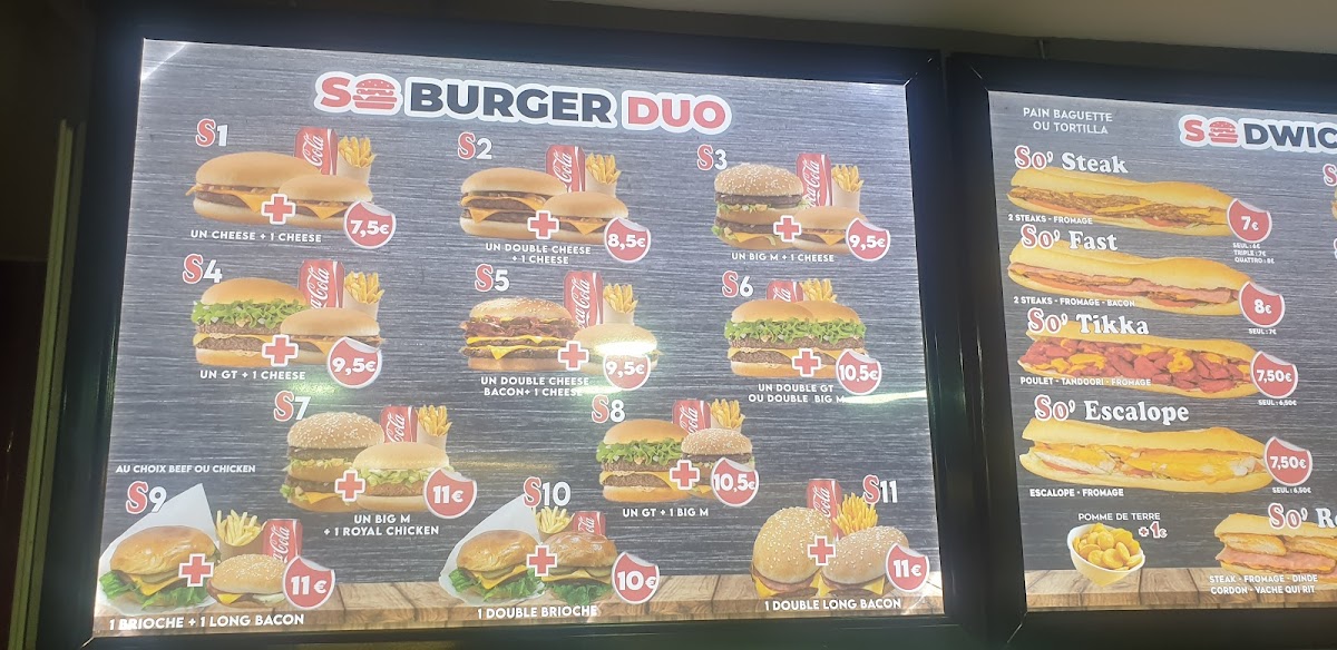 Menu So Food Burgers & Braisé-6