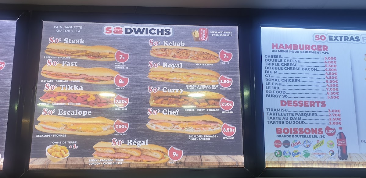 Menu So Food Burgers & Braisé-7