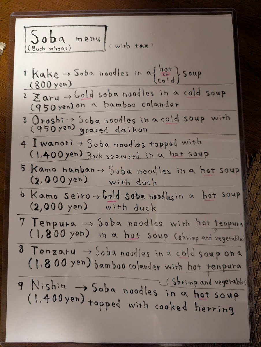 Menu Sobanohana-1