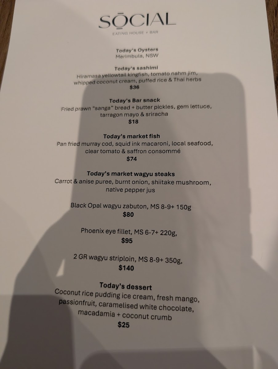 Menu Social Eating House + Bar-1