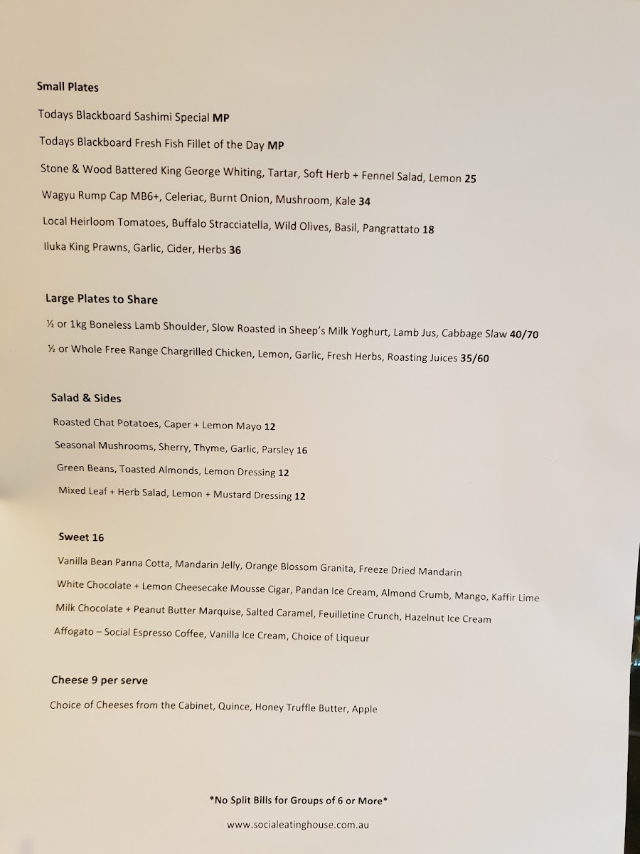 Menu Social Eating House + Bar-10