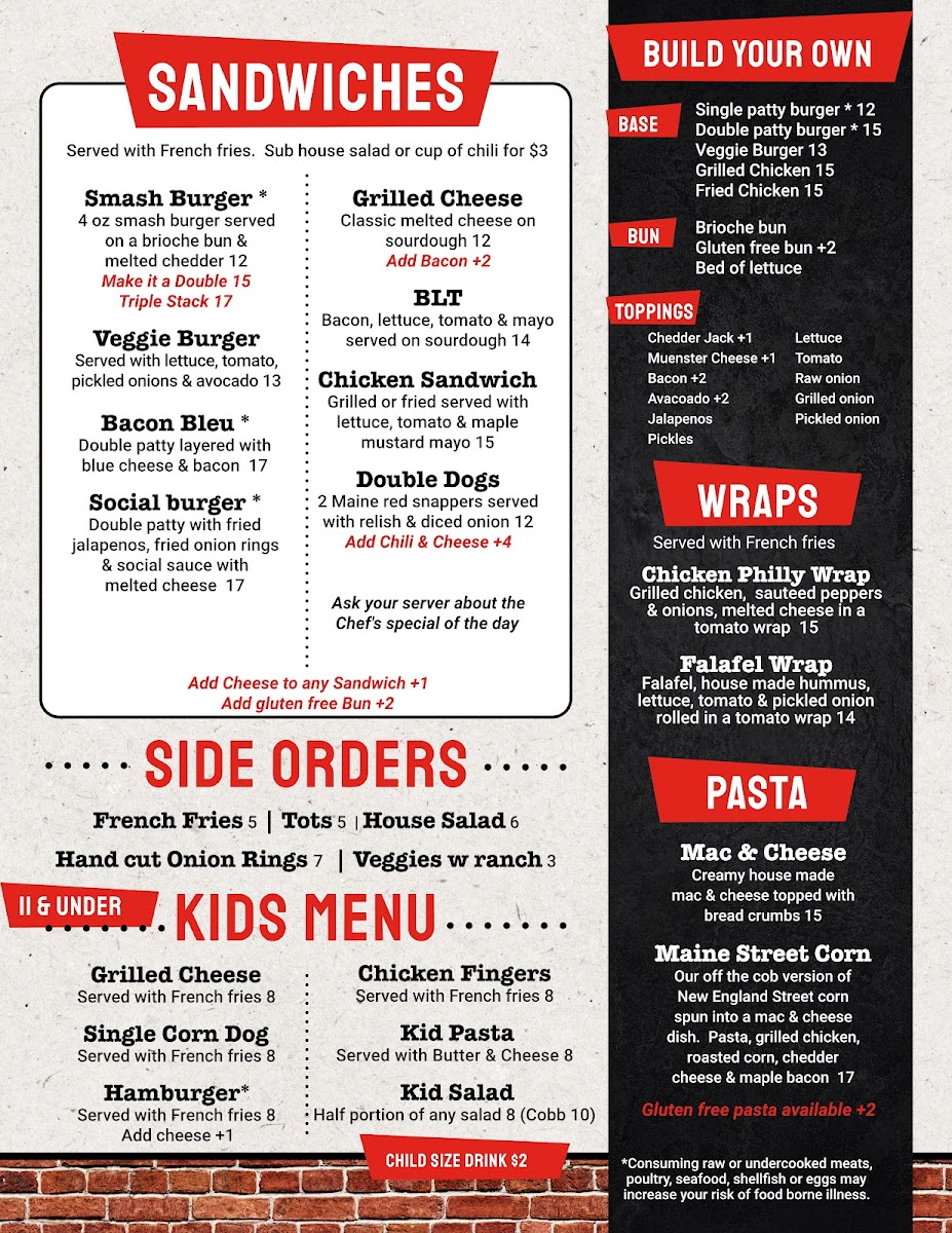 Menu Social Goose Restaurant & Bar-1