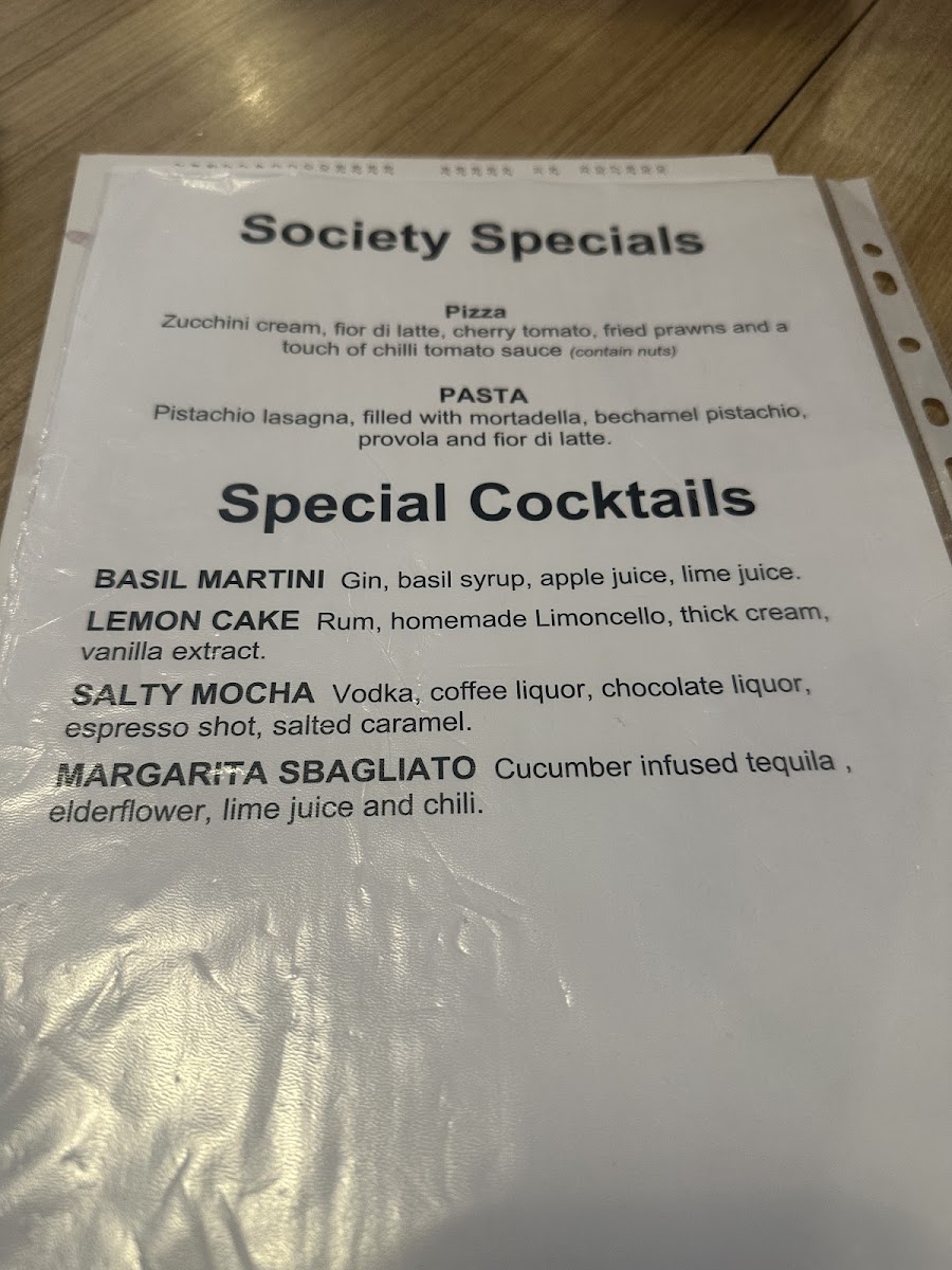 Menu Society Pizza Bar, Bondi Beach-3