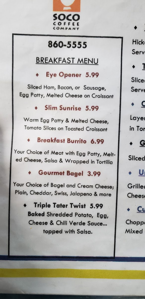 Menu Soco Coffee Company-3