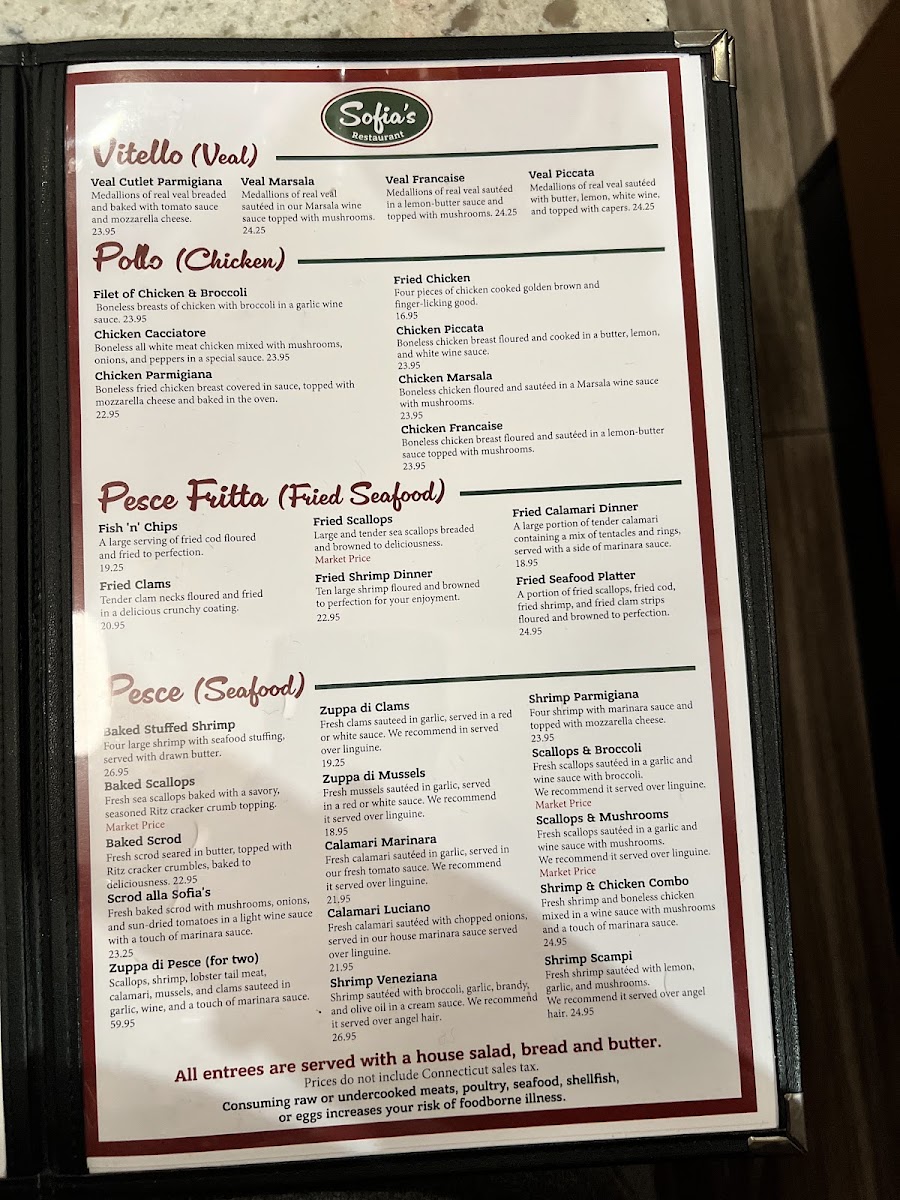 Menu Sofia's Restaurant & Pizzeria-2