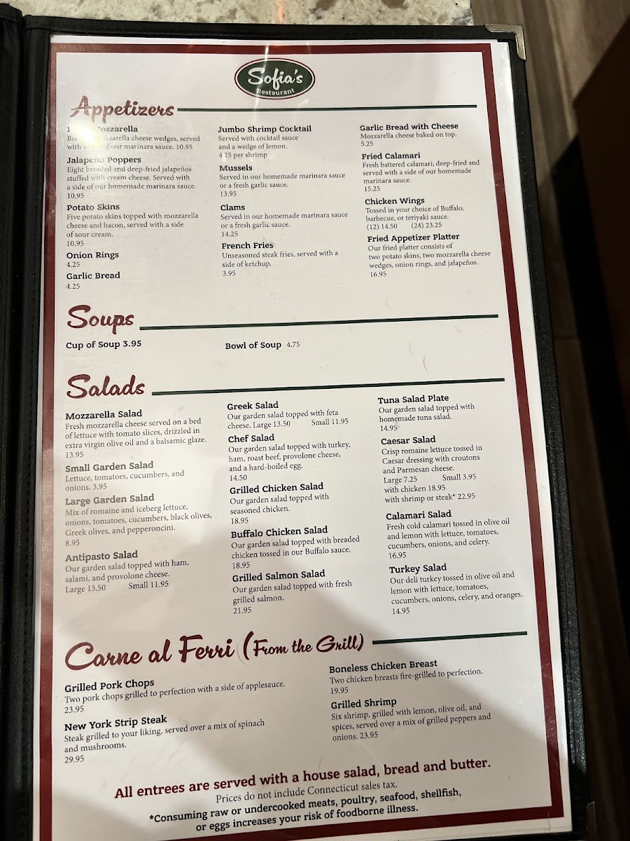 Menu Sofia's Restaurant & Pizzeria-3