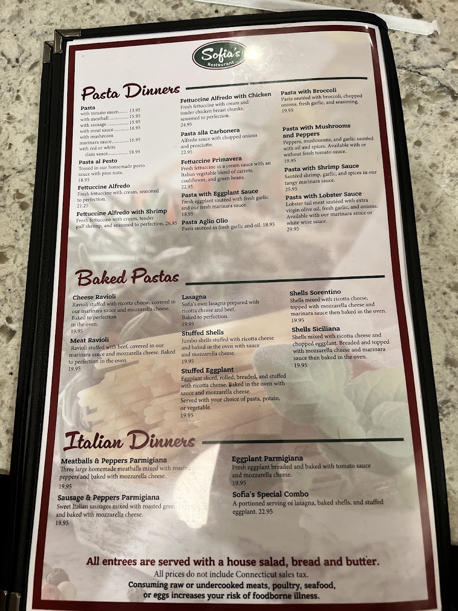 Menu Sofia's Restaurant & Pizzeria-5