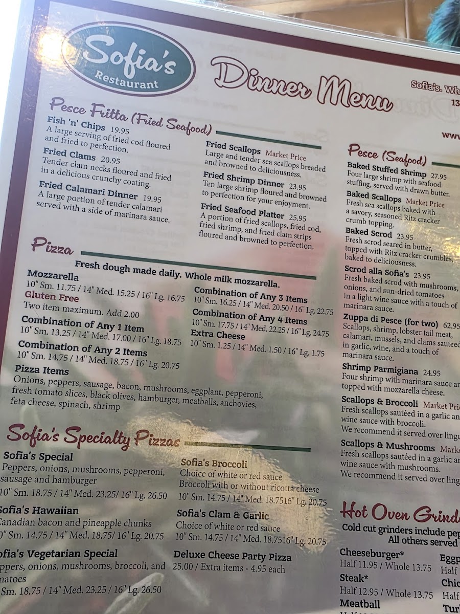 Menu Sofia's Restaurant & Pizzeria-6
